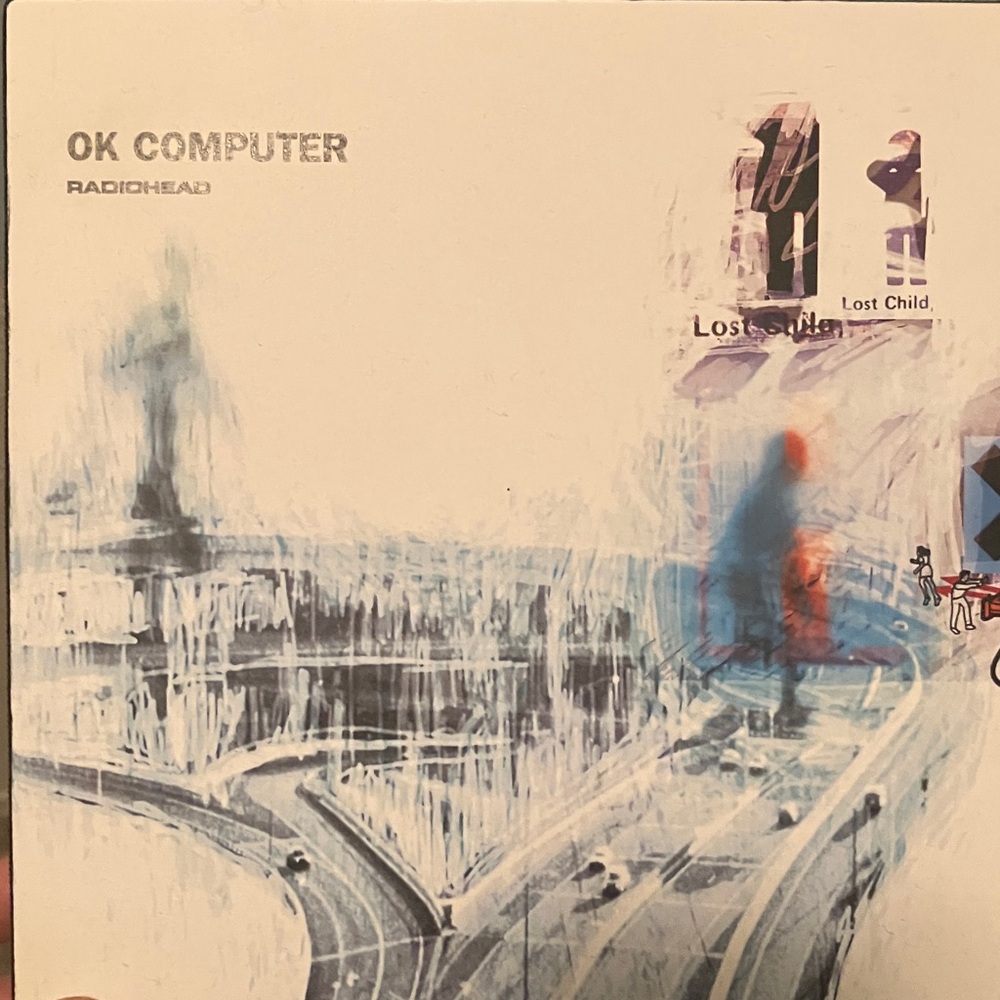 OK Computer Art Print - White and Blue